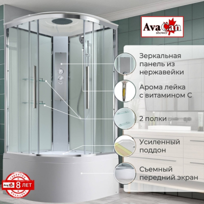 Душевая кабина AvaCan EM5011T 110x110 см стандартная прозрачная