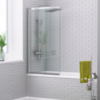 Стеклянная шторка на ванну Wasserkraft Main 41S02-100 WasserSchutz