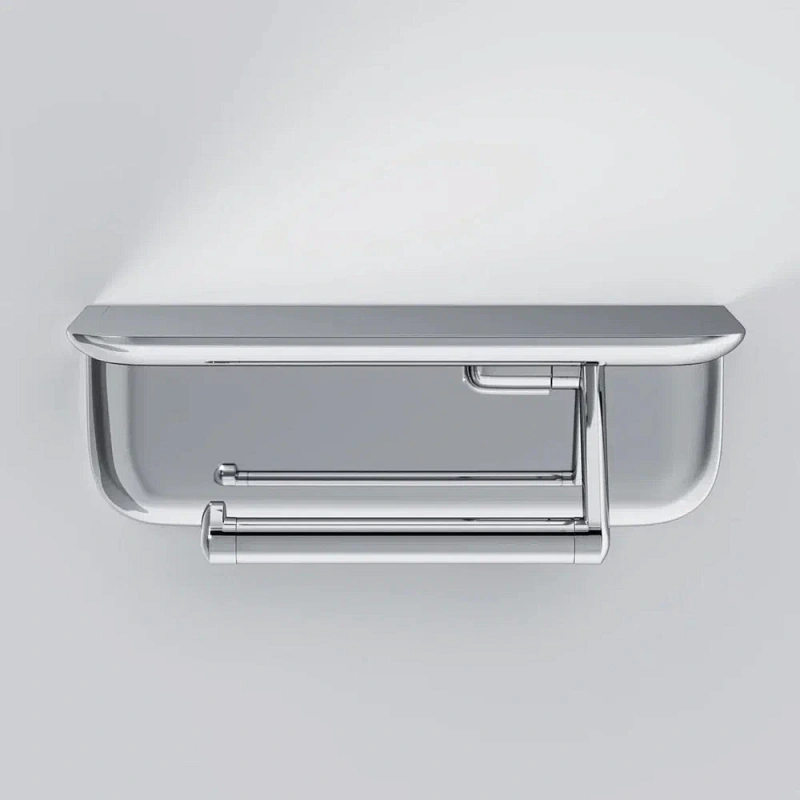 Держатель для туалетной бумаги настенный AM.PM Sensation A30341500 с полочкой, хром