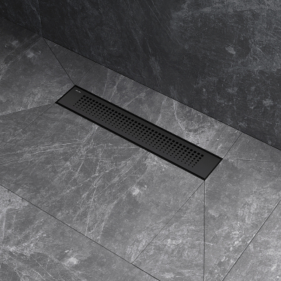 Душевой трап (лоток) 40 AM.PM PrimeFlow W02SC-P11-040-01BM комбинированный затвор с черной матовой решеткой