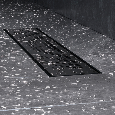 Душевой трап (лоток) 40 AM.PM PrimeFlow W02SC-P11-040-01BM комбинированный затвор с черной матовой решеткой