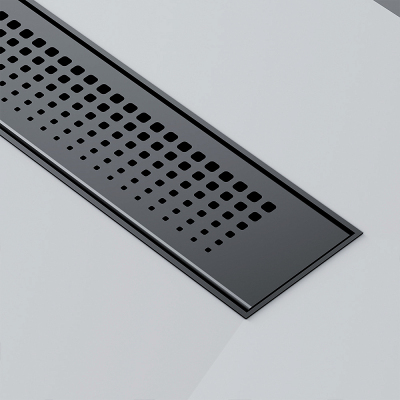 Душевой трап (лоток) 40 AM.PM PrimeFlow W02SC-P11-040-01BM комбинированный затвор с черной матовой решеткой