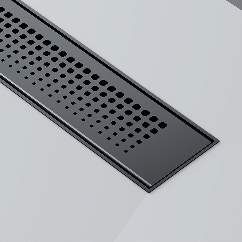 Душевой трап (лоток) 40 AM.PM PrimeFlow W02SC-P11-040-01BM комбинированный затвор с черной матовой решеткой