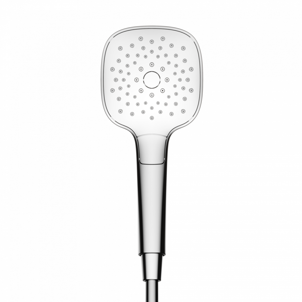 Душевая лейка SANCOS Magic, кнопочное управление, 110 x110 мм, 3 режима, цвет хром/белый, SC6005CH
