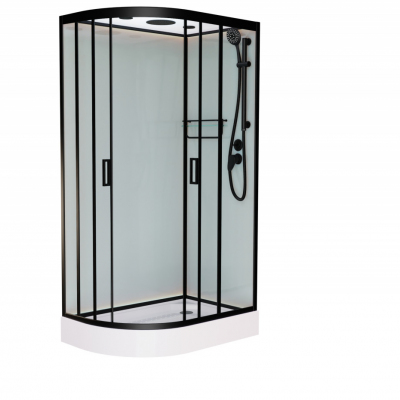 Душевая кабина Frank F412R Black 120х80 см правосторонняя, 214215