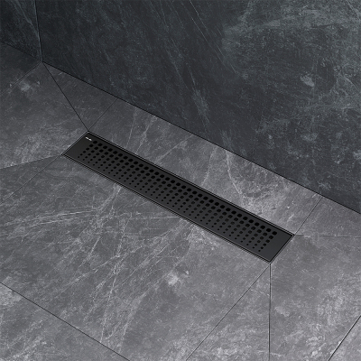 Душевой трап (лоток) 40 AM.PM MasterFlow W01SC-P11-040-01BM комбинированный затвор с черной матовой решеткой