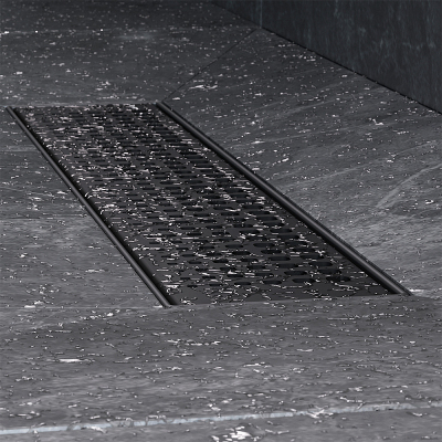 Душевой трап (лоток) 40 AM.PM MasterFlow W01SC-P11-040-01BM комбинированный затвор с черной матовой решеткой