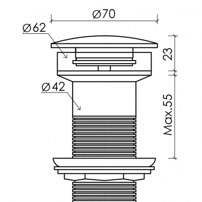 Донный клапан CN2000MDH