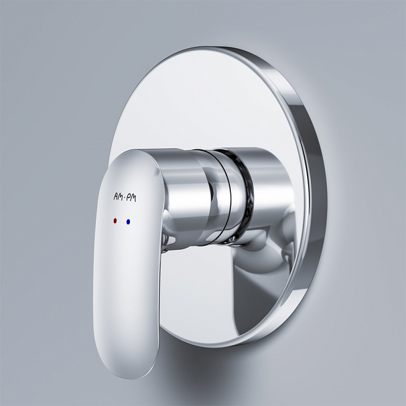 Встраиваемая душевая система AM.PM Like хром: тропический верхний душ, ручной душ, полочка, модуль MultiDock