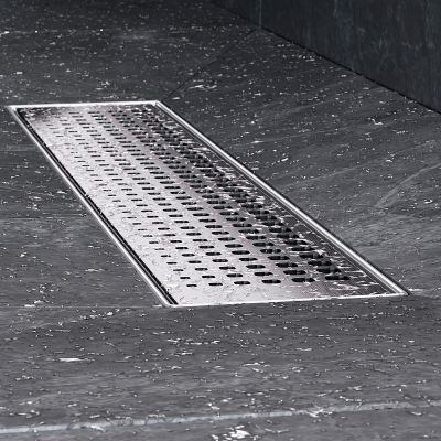 Душевой трап (лоток) 40 AM.PM MasterFlow W01SC-P11-040-01SB комбинированный затвор со стальной матовой решеткой