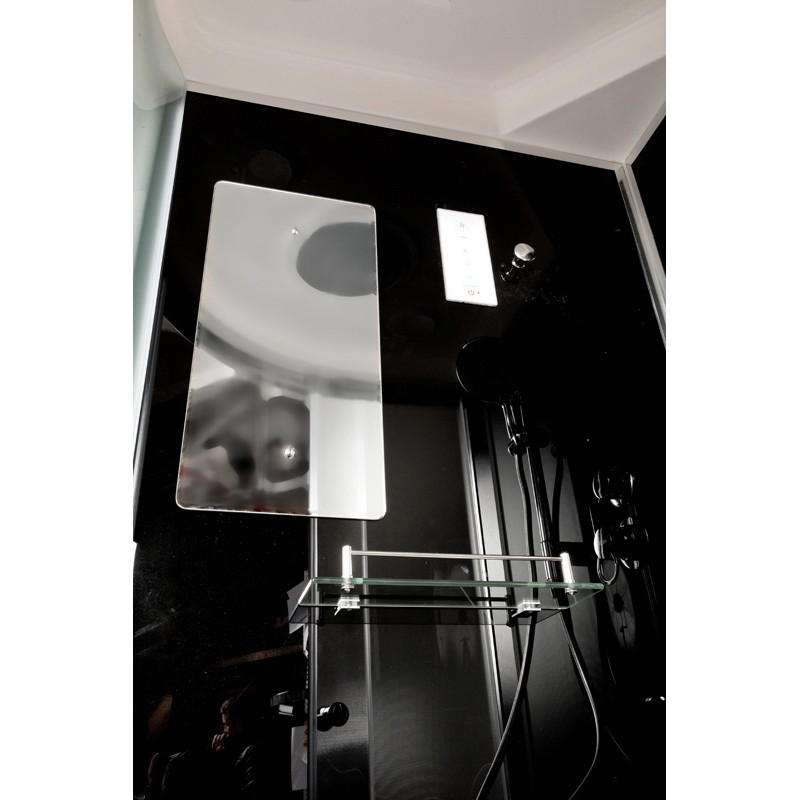 Душевая кабина DTO B 90 S Black с электрикой (90x90)