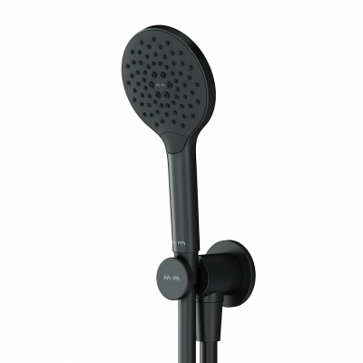 Встраиваемая душевая система AM.PM X-Joy FB85A1RH22 черная: тропический верхний душ, ручной душ