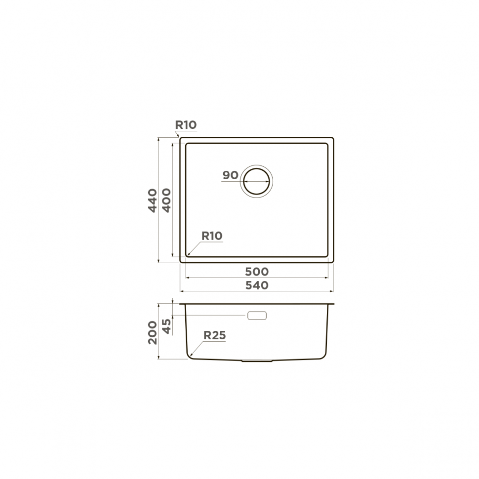 Кухонная мойка Omoikiri Tadzava 54-U/I Ultra-GM нерж. сталь/вороненая сталь, 4993267