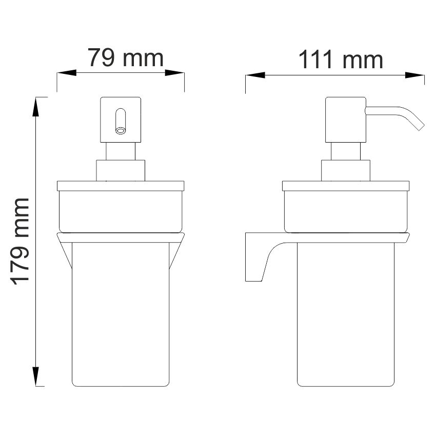 Дозатор для жидкого мыла Wasserkraft Glan K-5199