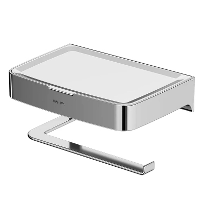 Держатель для туалетной бумаги настенный AM.PM Inspire 2.0 A50A341500 с полочкой, хром