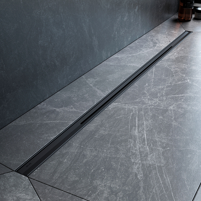 Душевой трап (лоток) 100 AM.PM MasterFlow Slim W01SC-S11-100-05BM комбинированный затвор с черной матовой решеткой