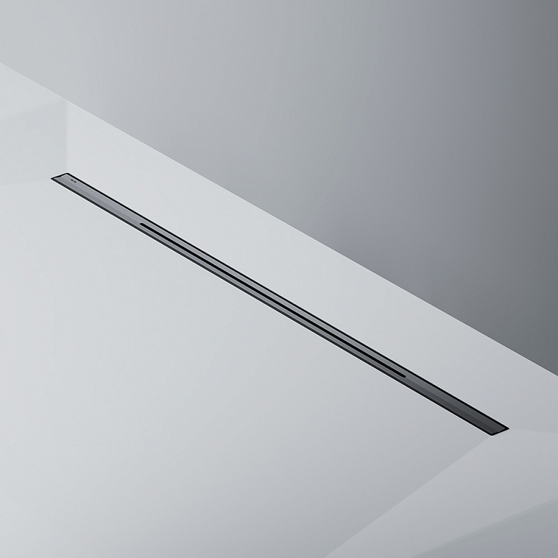 Душевой трап (лоток) 100 AM.PM MasterFlow Slim W01SC-S11-100-05BM комбинированный затвор с черной матовой решеткой