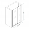 Душевая перегородка с дверью 120190 AM.PM Move W81S-D120-000CT прозрачное стекло, профиль серебристый