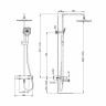 Душевая стойка Cube VSFS-1C1GM, вороненая сталь