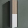 Шкаф-пенал SANCOS Delta подвесной, Дуб светлый/белый 350х300х1600, PDL35W
