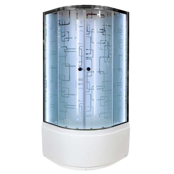 Душевая кабина AvaCan EM5011 N LED с гидромассажем 110x110 см, EM5011NLED+GM