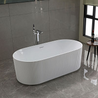 Ванна акриловая Vincea VBT-426-1700, цвет белый, щелевой перелив, слив хром