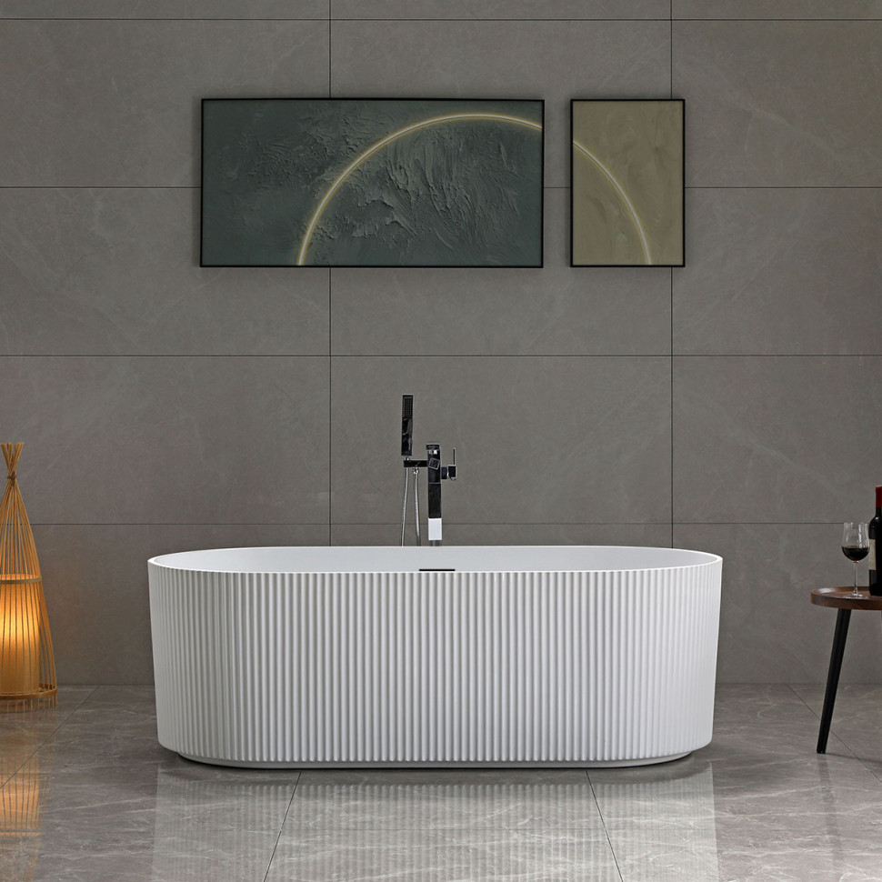 Ванна акриловая Vincea VBT-426-1700, цвет белый, щелевой перелив, слив хром