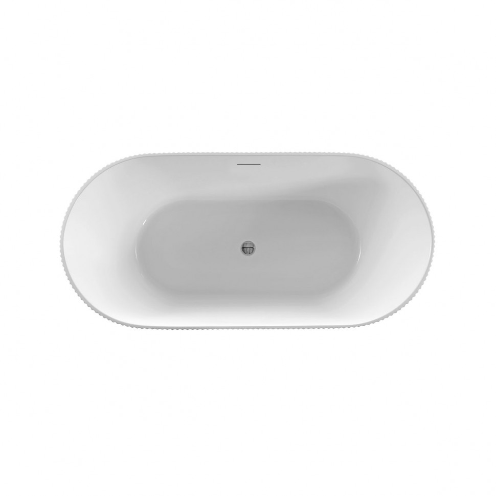 Ванна акриловая Vincea VBT-426-1700, цвет белый, щелевой перелив, слив хром
