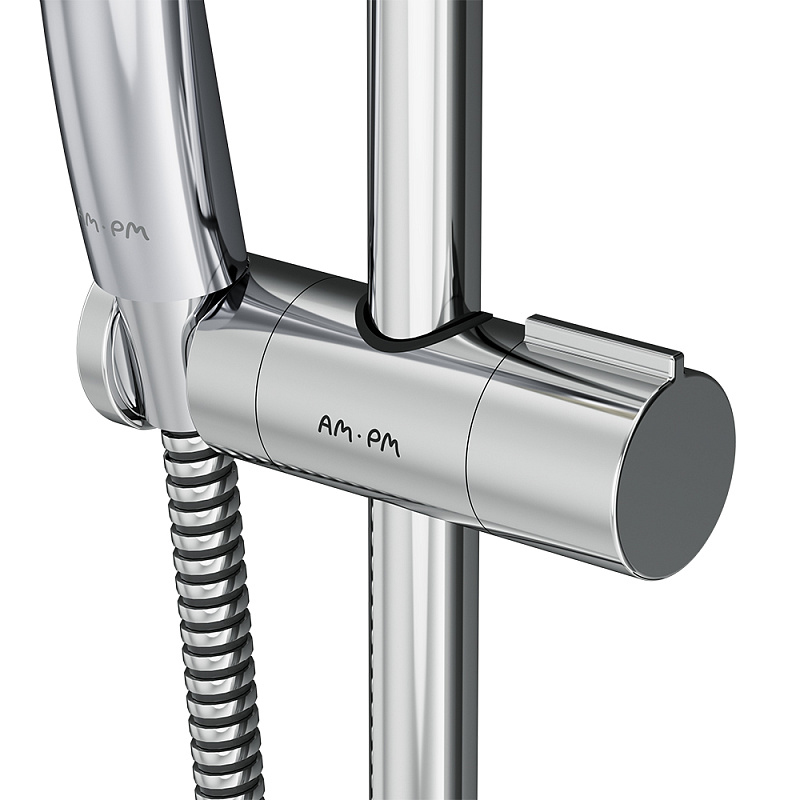 Душевой гарнитур AM.PM Gem F0190000 штанга, шланг, лейка 1 режим, хром