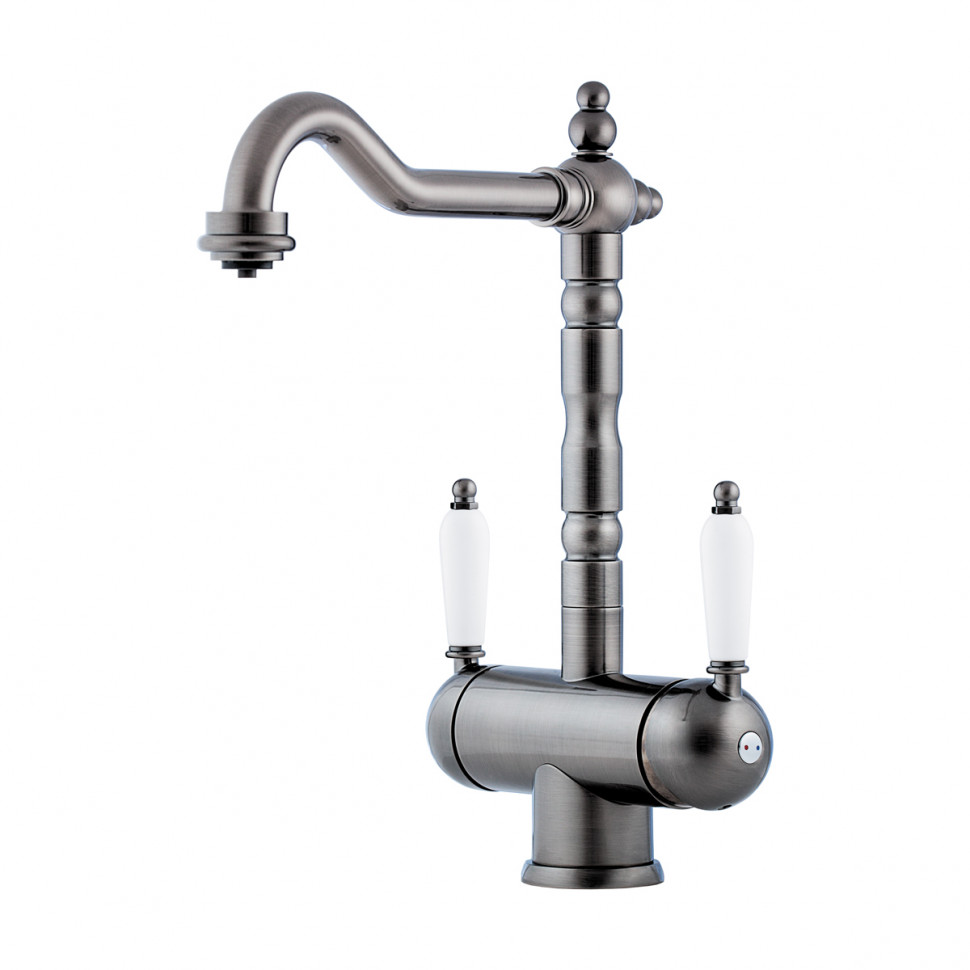 Смеситель для кухни Omoikiri Amagasaki-SI латунь/античное серебро, 4994045