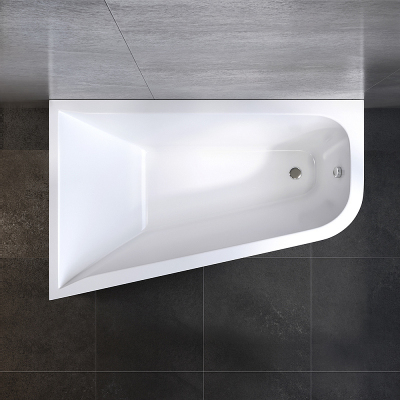 Ванна акриловая 100x160 AM.PM Spirit W72A-160L100W-A2 асимметричная белая глянцевая