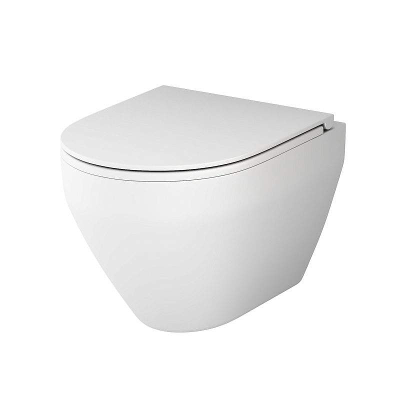 Унитаз подвесной AM.PM Spirit 2.0 C701700MWSC безободковый с сиденьем микролифт, белый матовый