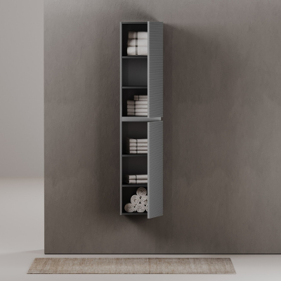 Шкаф-пенал SANCOS Folk подвесной, Ergraut soft 350х350х1650 мм, PFL35ES