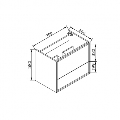 База под раковину Alessia 900 L.White
