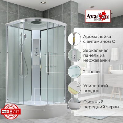 Душевая кабина AvaCan EM3080T 80x80 см стандартная прозрачная