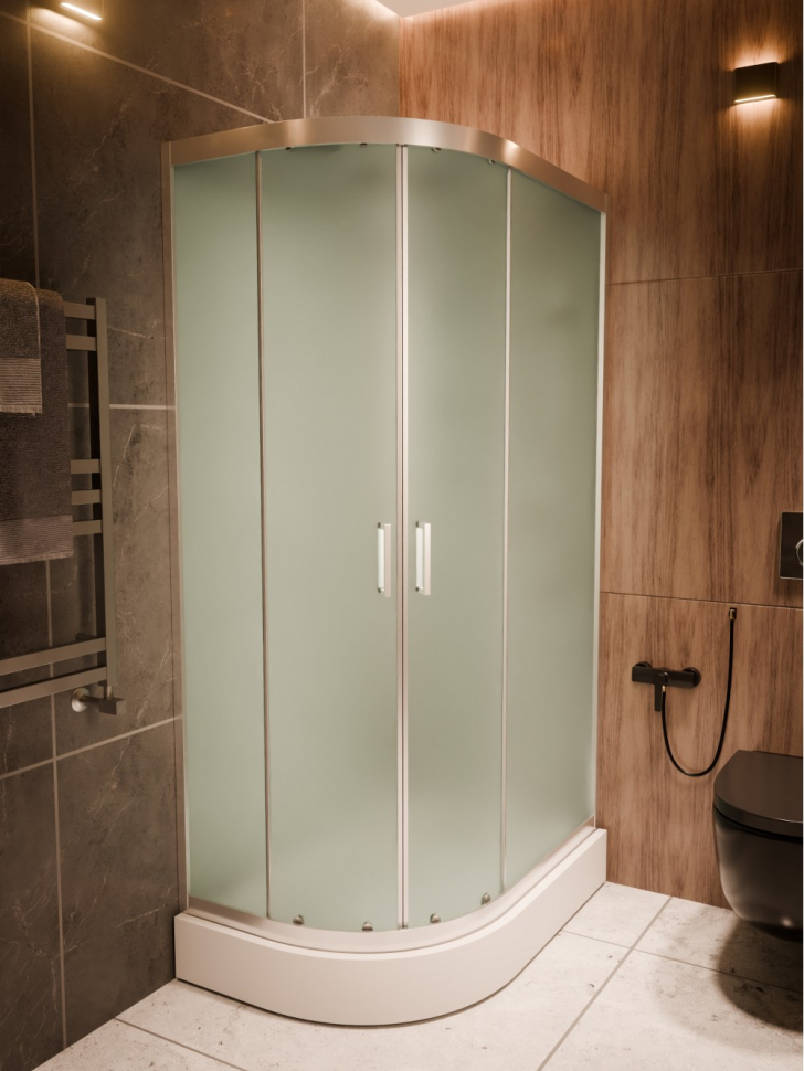 Душевая кабина Frank F412R М Brilliant 120x80 без крыши матовое стекло, 20093