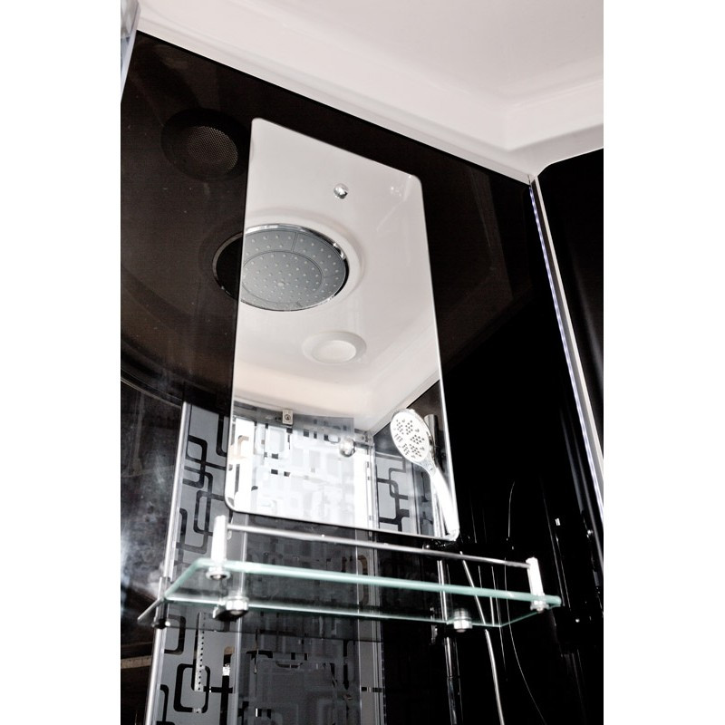 Душевая кабина DTO BM 1510 LED Black с гидромассажем (100x100)