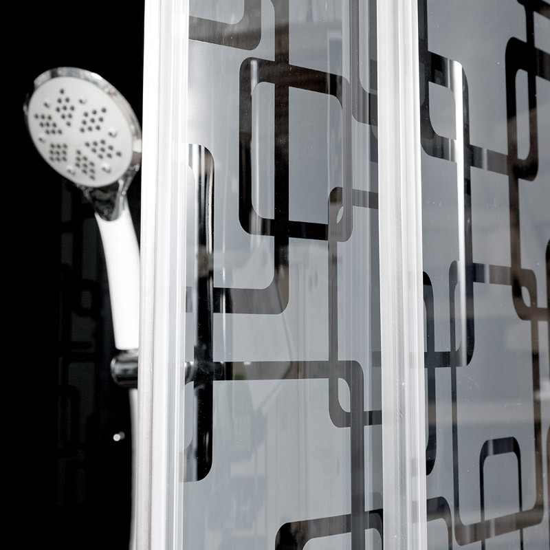 Душевая кабина DTO BM 1510 LED Black с гидромассажем (100x100)