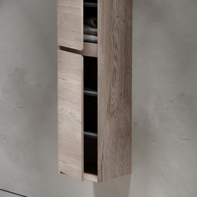 Шкаф-пенал SANCOS Marmi 1.0 подвесной, дуб галифакс натуральный 350х300х1600, PMR35EG