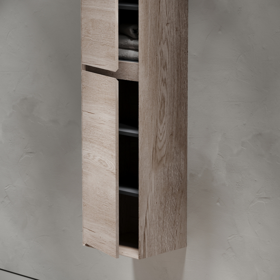 Шкаф-пенал SANCOS Marmi 1.0 подвесной, дуб галифакс натуральный 350х300х1600, PMR35EG