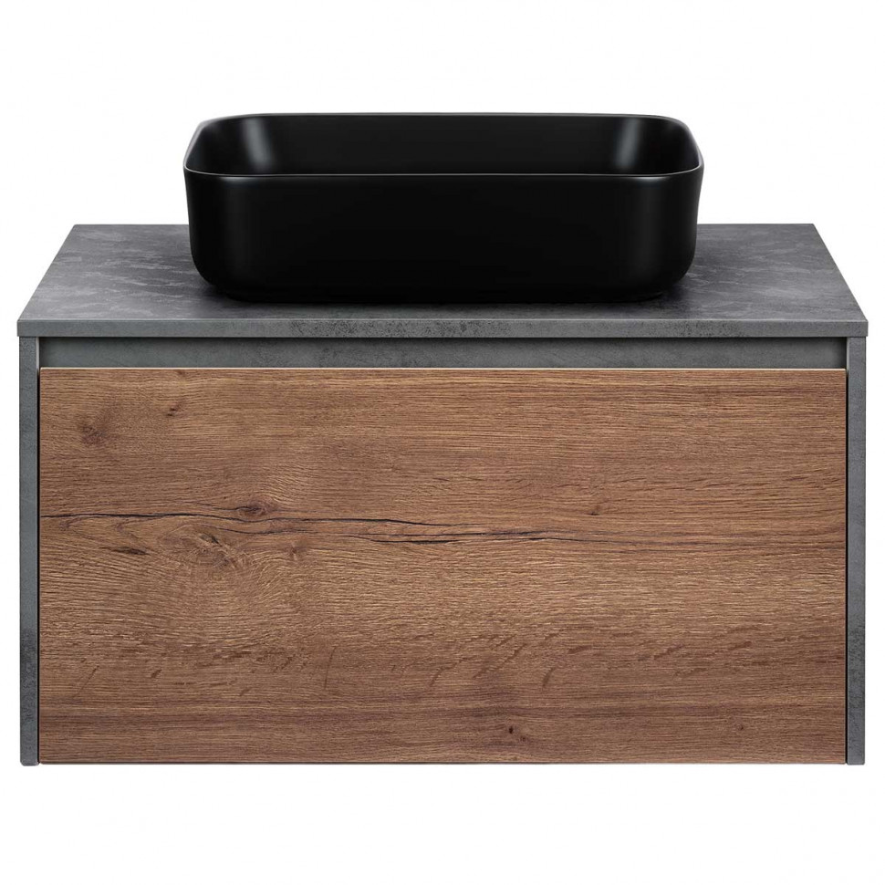 База под накладную раковину Mesa 800 T.Oak + Beton