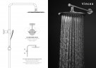 Душевая стойка Esse VSFS-1E1TCH термостатическая, хром
