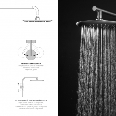 Душевая стойка Esse VSFS-1E1TCH термостатическая, хром