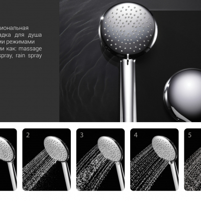 Душевая стойка Esse VSFS-1E1TCH термостатическая, хром