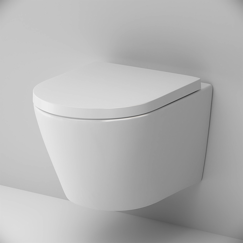 Унитаз подвесной AM.PM Sense C741701SC безободковый с сиденьем микролифт, белый