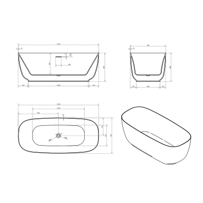 Ванна акриловая Vincea VBT-631