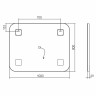 Зеркало LED VLM-2A100 1000x800 c сенсорным выключателем и диммером