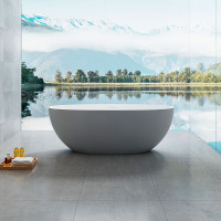 Ванна Solid Surface Vincea VBT-6S01MG, серый/белый матовый