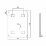 Зеркало LED VLM-2A685 685x915 c сенсорным выключателем и диммером