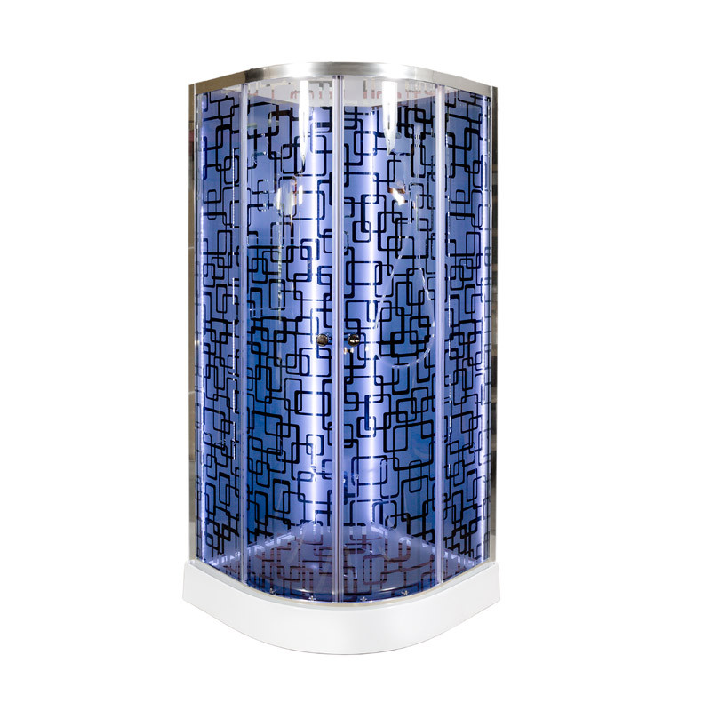 Душевая кабина DTO BM 1510 N LED Black (100x100)